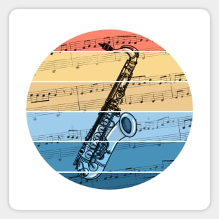 Saxophone Music Notation Saxophonist Summer Festival Magnet